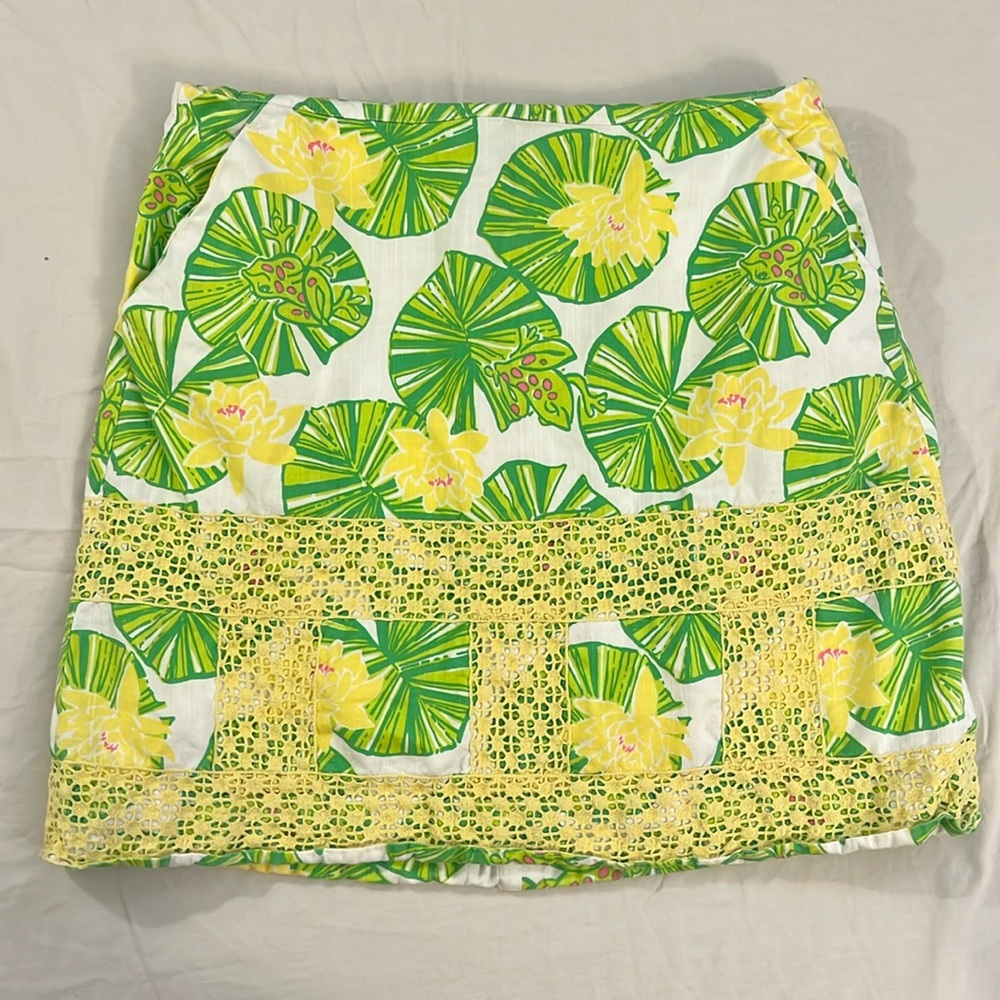 Lilly Pulitzer Hip Hop Lily Pad Skirt - Size 8
